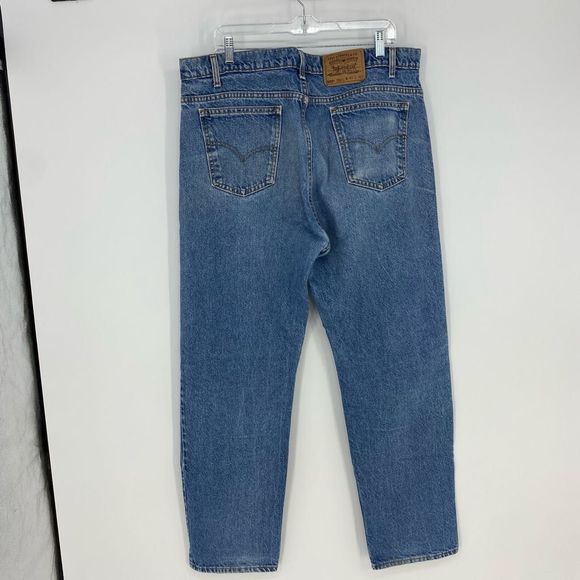 Vintage Levis 505 Mens Regular Fit Straight Leg Jeans 40x32 Blue Made in USA - Picture 10 of 10